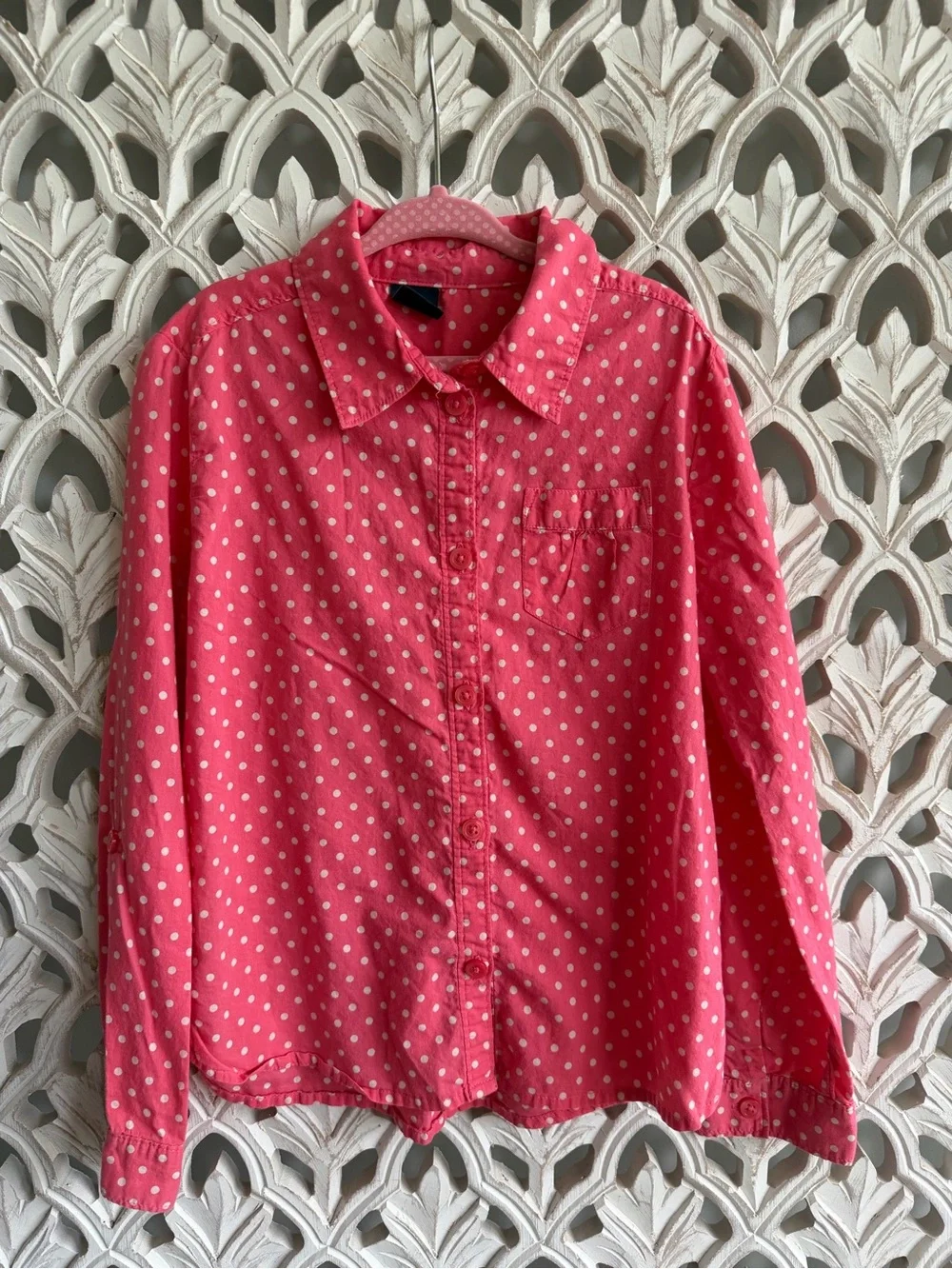GapKids Polka Dot Button-Down Shirt, size S